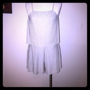 Grey Ruffle Romper